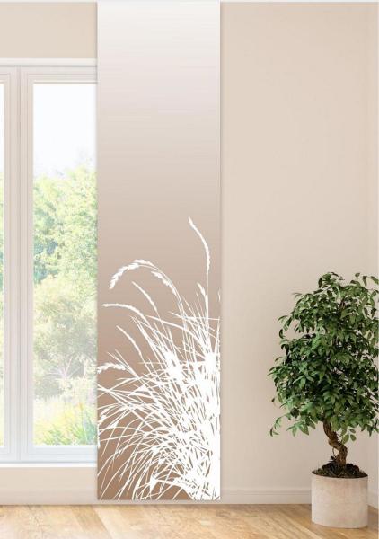 Flächenvorhang Reed24 Cappuccino L, Schiebevorhang, Schiebegardine, modern, 60 cm breit, 2,65 m hoch, 3 m hoch